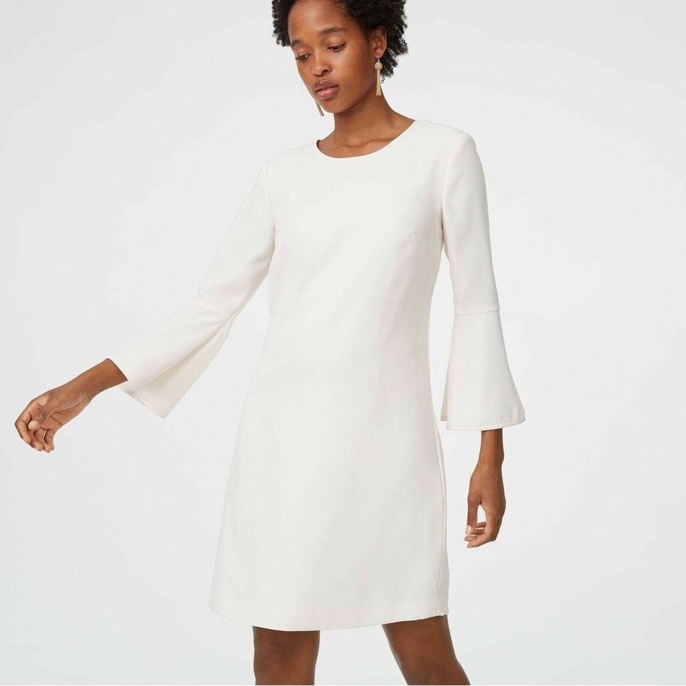 NWT Club Monaco Bell Sleeve Dress Off White Sz 00